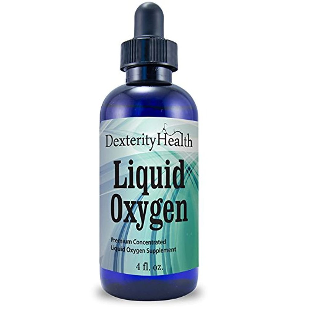 Dexterity Health Liquid Oxygen Drops 4 oz. DropperTop Bottle, Vegan, AllNatural and 100 Sterile