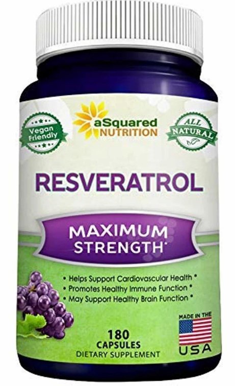 100% Pure Resveratrol - 1000mg Per Serving Max Strength (180 Capsules)