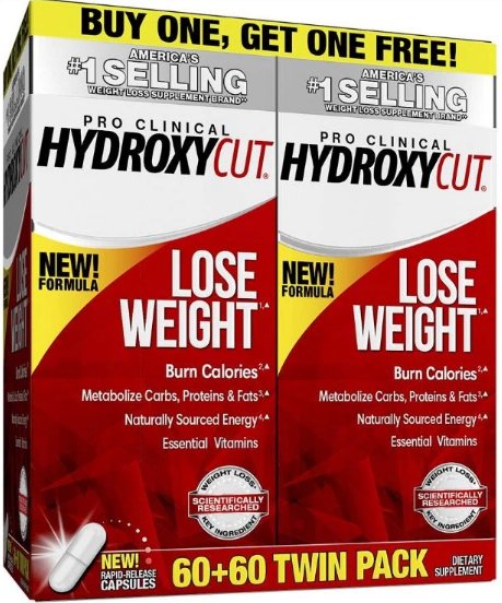 Pro Clinical Hydroxycut, 2 pk./60 ct Weight Loss Supplement Lose Weight