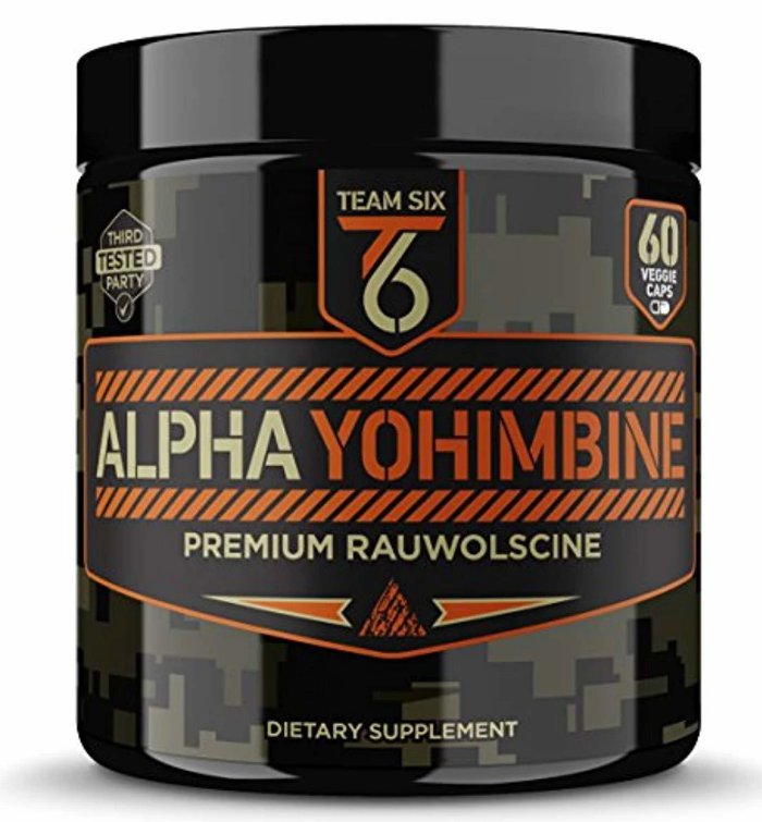 Team Six Supplements Alpha Yohimbine Proven Yohimbe Bark Fat Burner