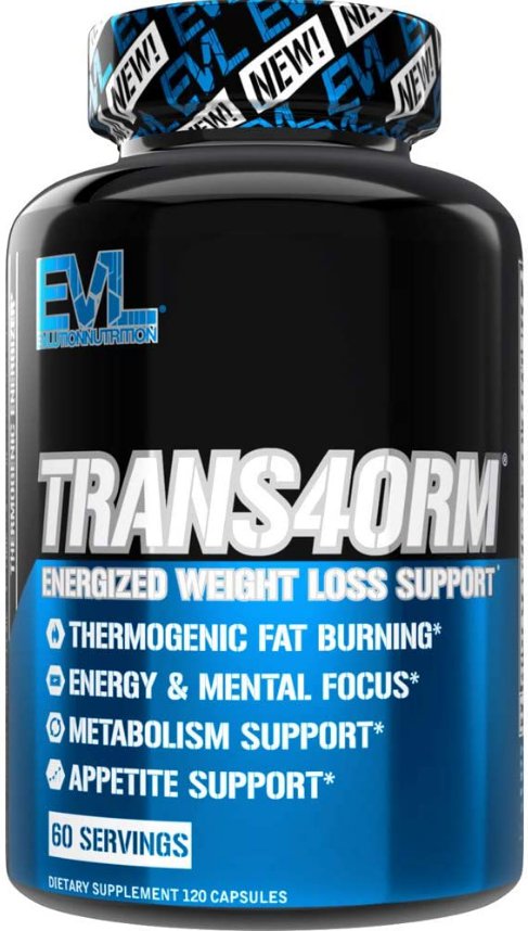 Evlution Nutrition Trans4orm Thermogenic Energizing Fat Burner Supplement
