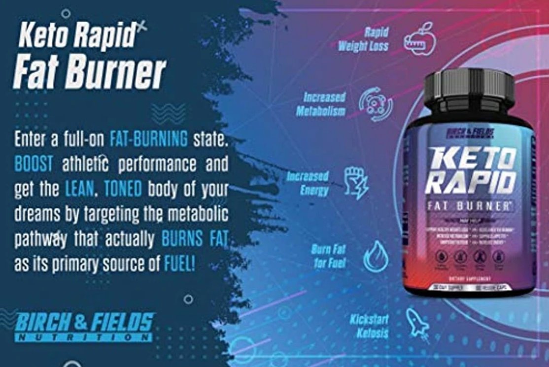 Birch and Fields Nutrition Keto Rapid Fat Burner. Thermogenic Fat