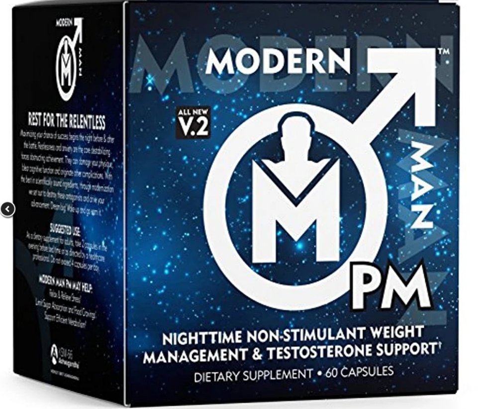 Modern Man PM Fat Burner - Sleep Aid, Weight Loss & Testosterone Booster for Men