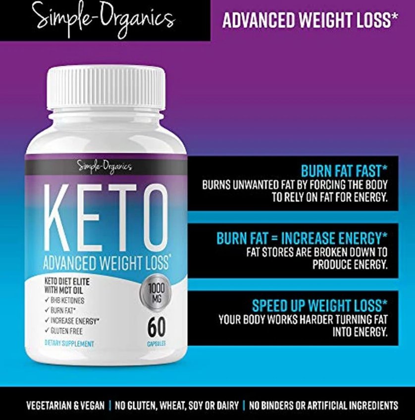 Keto Diet Pills 1000 Mg Advanced Weight Loss Supplements Burn Fat