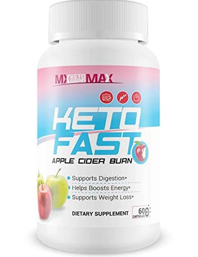 Keto Fast - Apple Cider Burn with Raspberry Ketones - Help Burn Fat and Lose Weight with