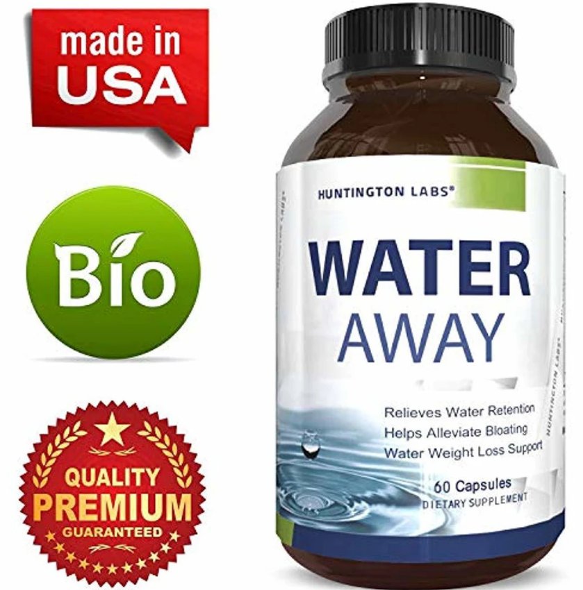 Water Away Diuretic Supplement with Dandelion Leaf Bloat Relief Pills Weight Loss Relieve