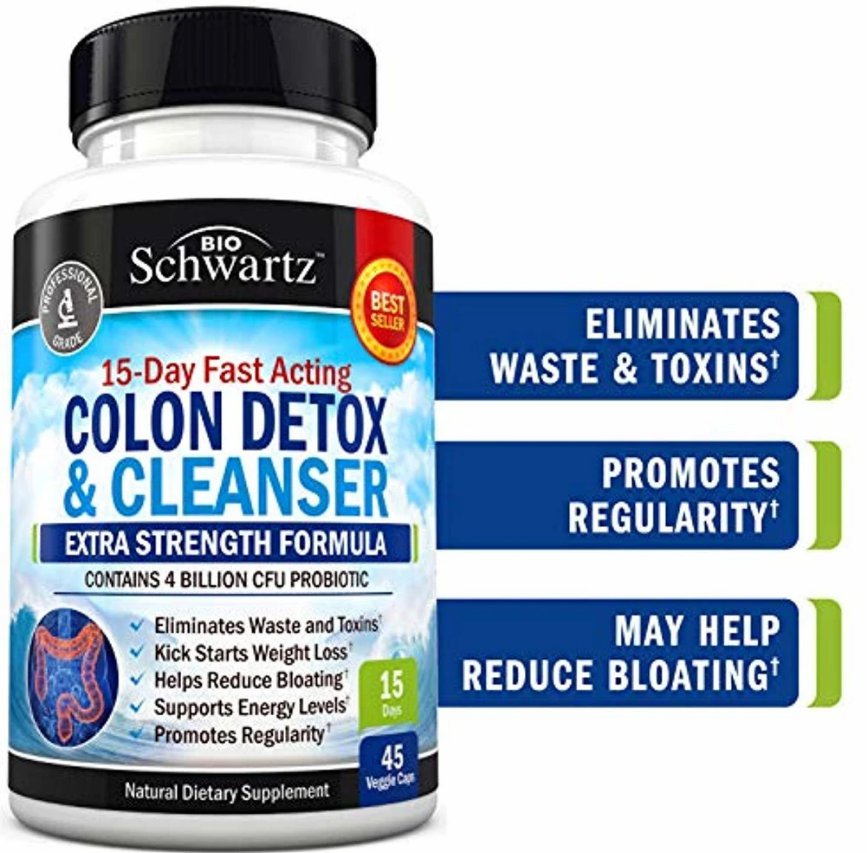 Colon Cleanser & Detox for Weight Loss. 15 Day Extra Strength Detox Cleanse with Probiotic