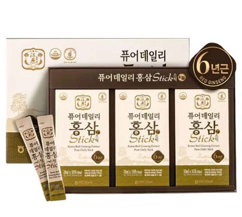 [Gangwoninsam] Korean Red Ginseng Extract Pure Daily Stick 30 Count &acirc;�� Contains 6 Year