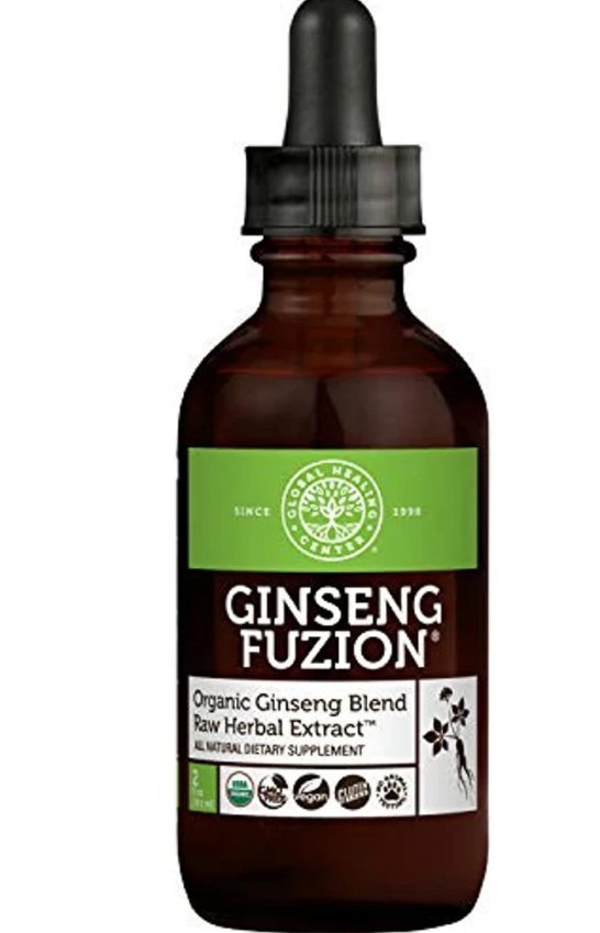 Global Healing Ginseng Fuzion Organic Raw Herbal Extract - Liquid Supplement Drop