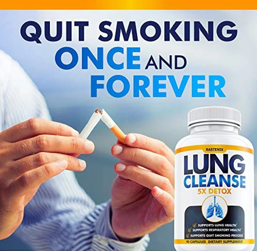 Lung Cleanse and Detox Helps Quit Smoking Supports Respiratory Health Potent Lung Support