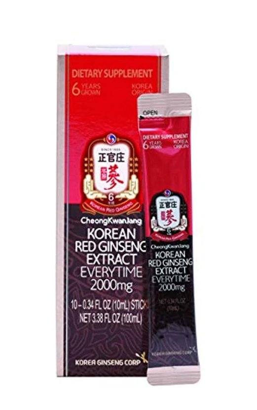 KGC Cheong Kwan Jang - Everytime 2000 Milligrams - Korean Panax Red Ginseng Extract Portable Sticks