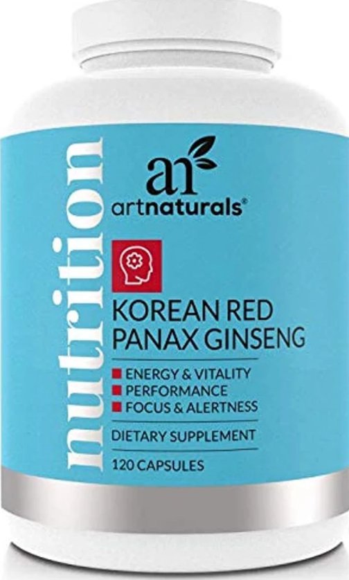 ArtNaturals Korean Red Panax Ginseng Root Extract - (120 Complex Capsules - 500mg)