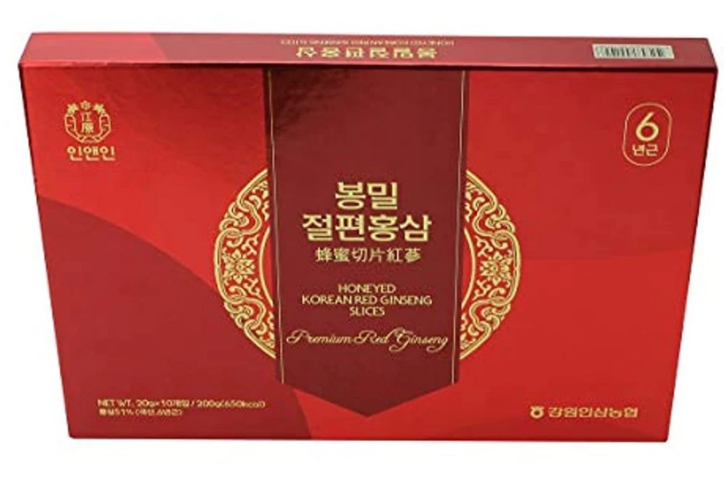 [Gangwoninsam] 6 Year Honeyed Korean Red Ginseng Slices (New Package Design)