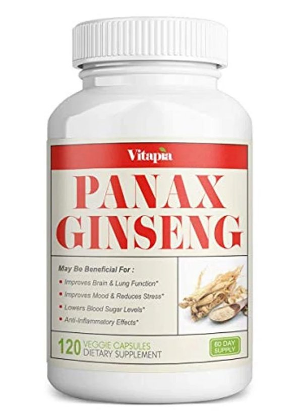 Vitapia Korean Panax Ginseng 1000mg - 120 Veggie Capsules - Vegan and Non-GMO