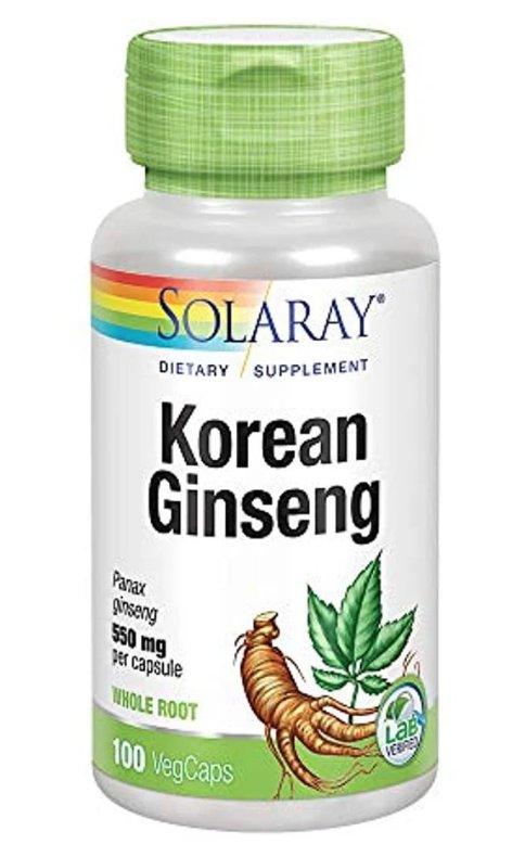 Solaray Korean Ginseng 550 mg | Healthy Stress, Energy & Physical Endurance Support | 100 VegCaps