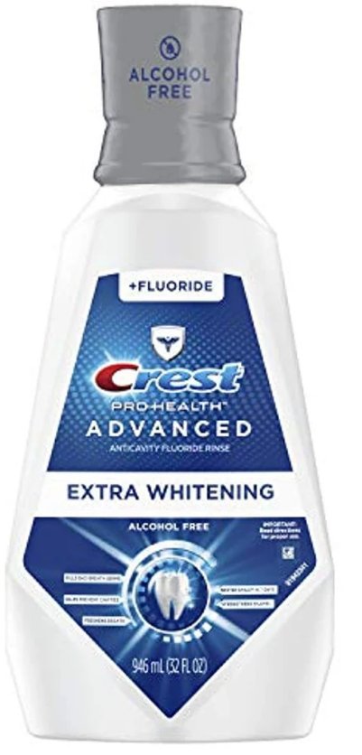 Crest Pro-Health Advanced Mouthwash, Alcohol Free, Extra Whitening, Energizing Mint Flavor