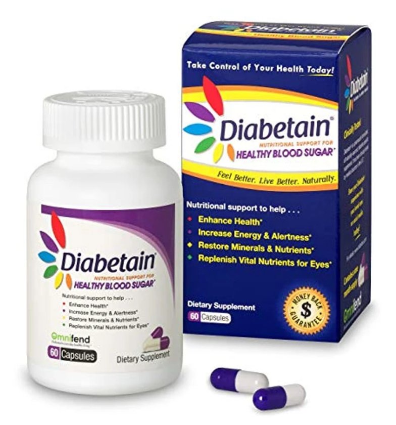 Diabetain Type 2 Diabetes Supplements - Blood Sugar Control Stabilizer Support Supplement