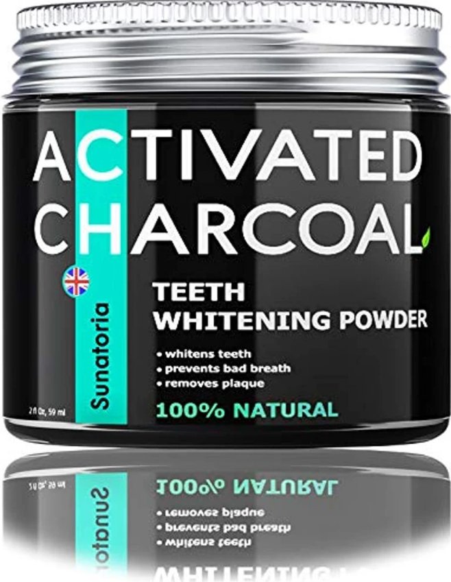 Activated Charcoal Teeth Whitening Powder &acirc;�� Coconut Teeth Whitener &acirc;�� Effective Remover