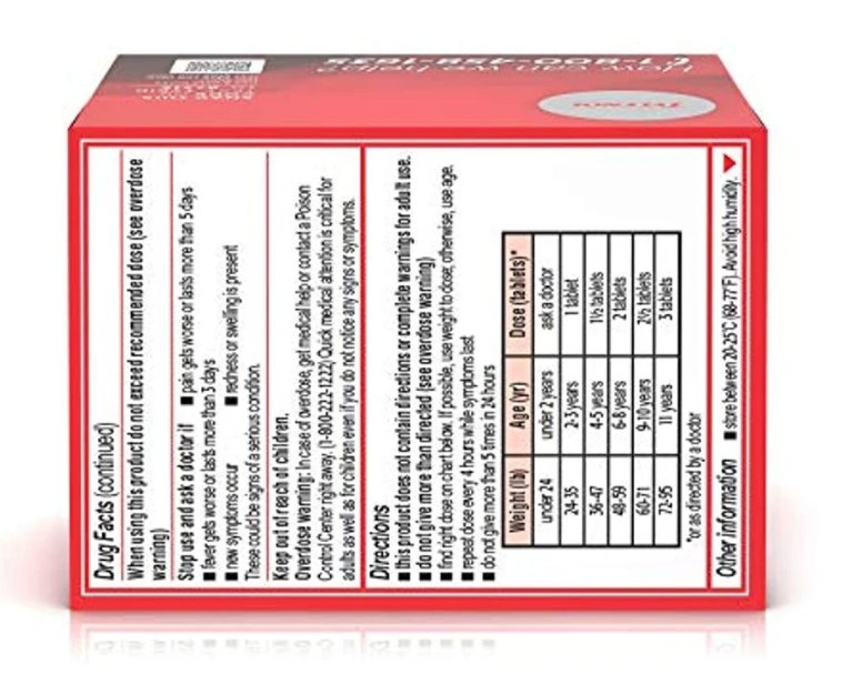 Children's Tylenol Chewables, 160 mg Acetaminophen for Pain & Fever
