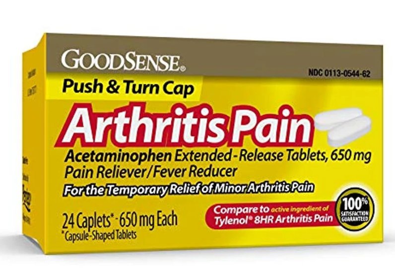 GoodSense Acetaminophen ExtendedRelease Tablets 650 mg (Arthritis Pain), 24 Count.