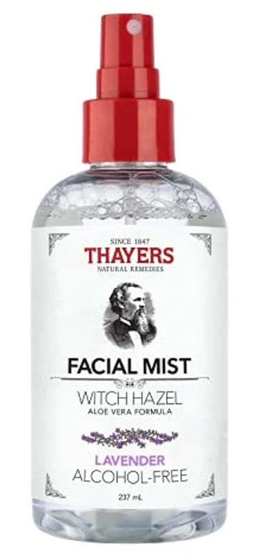 THAYERS Alcohol-Free Witch Hazel Facial Mist Toner, Clear, Lavender, 8 Fl Oz
