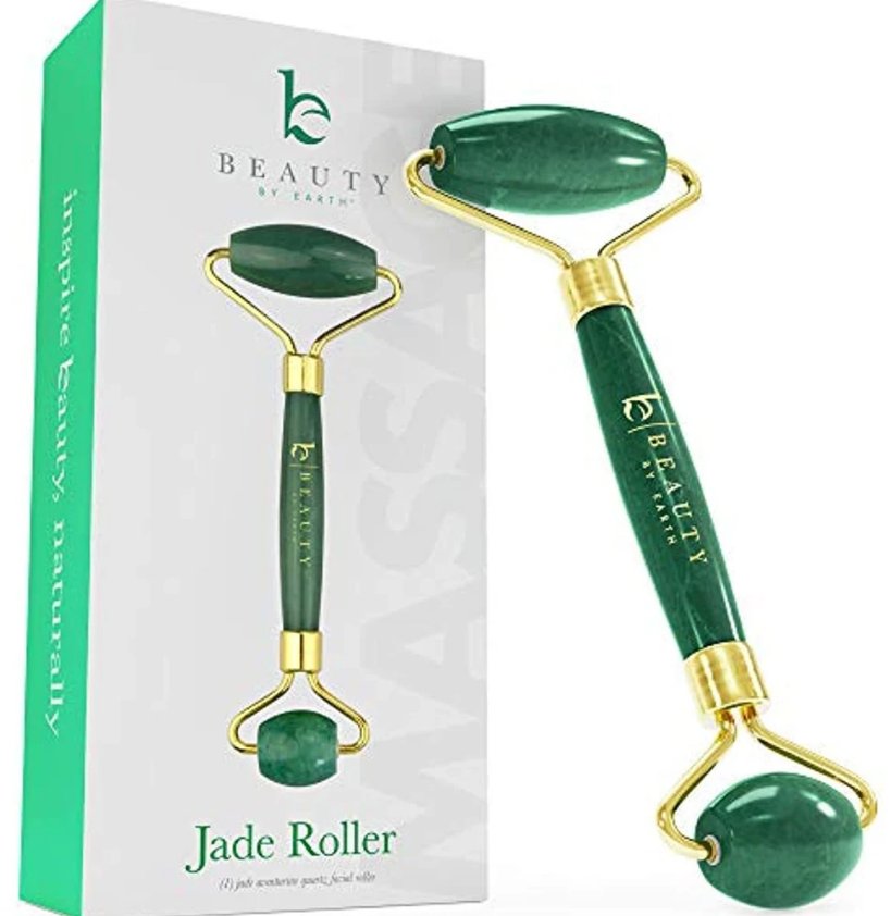 Jade Roller for Face - Face & Neck Massager for Skin Care, Facial Roller to Press Serums