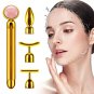 4-in-1 Beauty Bar 24k Golden Pulse Face Massager, Electric Jade Roller Facial Massager