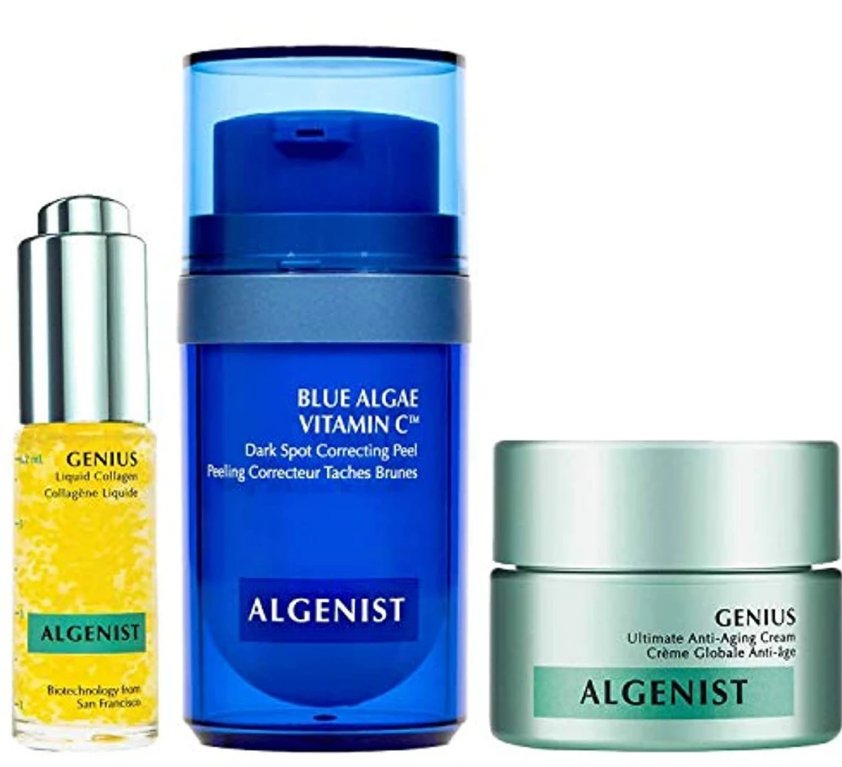 Algenist C Spots Go Mini Facial Trio Kit - 3-Piece Mini Skincare Set - Blue Algae Vitamin C (12ml),