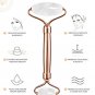 Jade Roller Gua Sha,White Quartz Face Roller Skin Care Tools,Beauty Facial Massager,
