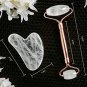 Jade Roller Gua Sha,White Quartz Face Roller Skin Care Tools,Beauty Facial Massager,