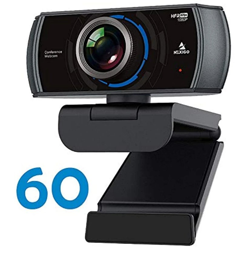 1080P 60FPS Webcam with Microphone, 2020 NexiGo N980P HD USB Computer Camera,
