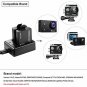 Vemico Action Camera Battery, 3x1050mAh Rechargeable Sports Action