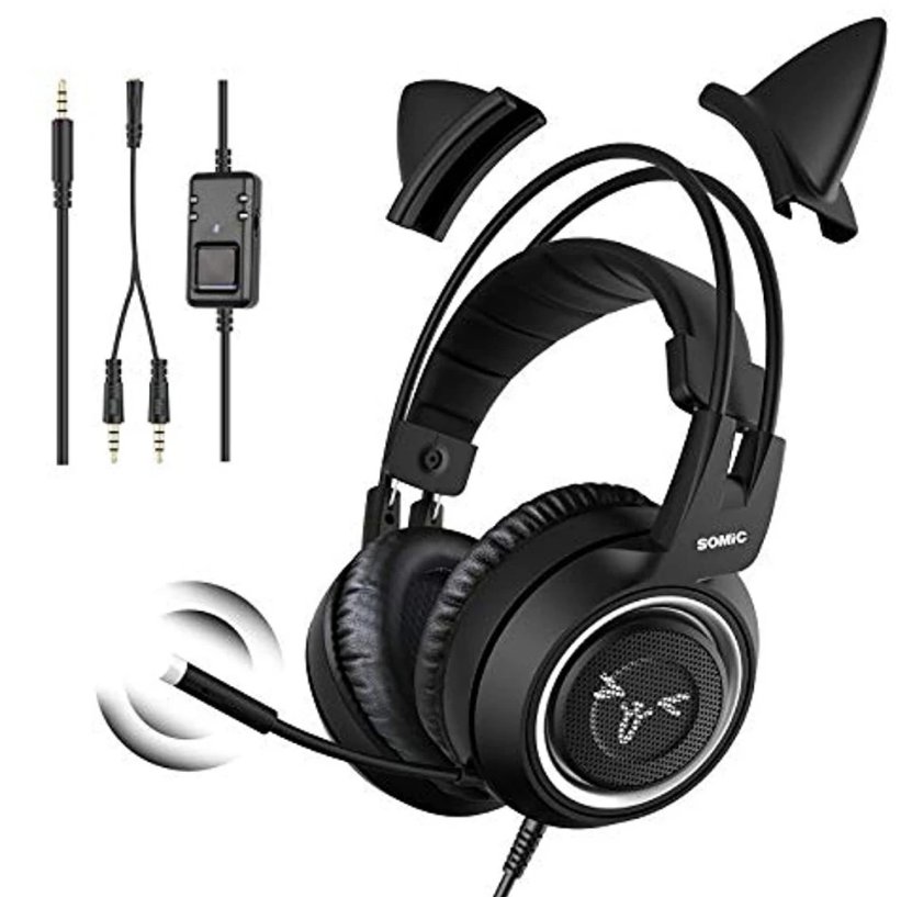 SOMIC Stereo Gaming Headset with Mic for PS4, PS5, Xbox One, PC, Mobile Phone, 3.5MM