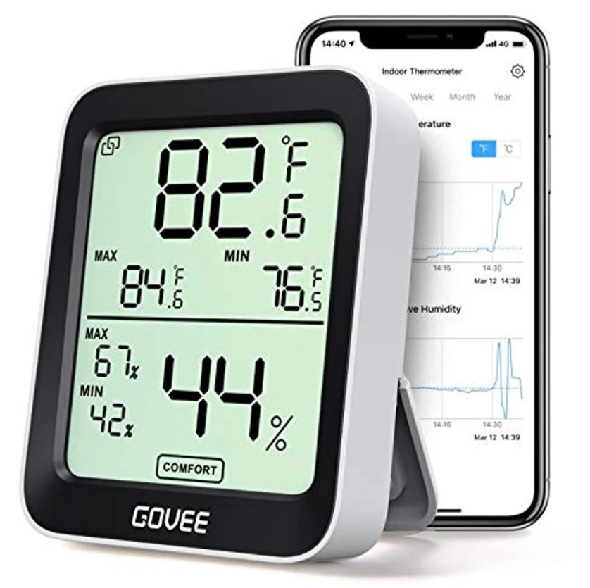 Govee Smart Hygrometer Thermometer, Bluetooth Humidity Temperature Gauge with Remote Monitor,