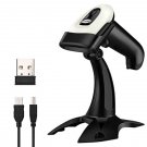 Eyoyo Wireless 2D QR Barcode Scanner with Stand, Bluetooth & 2.4G Wireless