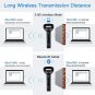 Eyoyo Wireless 2D QR Barcode Scanner with Stand, Bluetooth & 2.4G Wireless