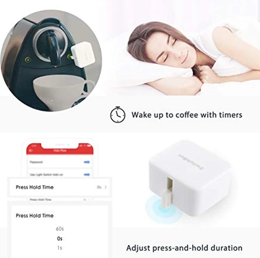 SwitchBot Smart Switch Button Pusher No Wiring, Wireless App or Timer
