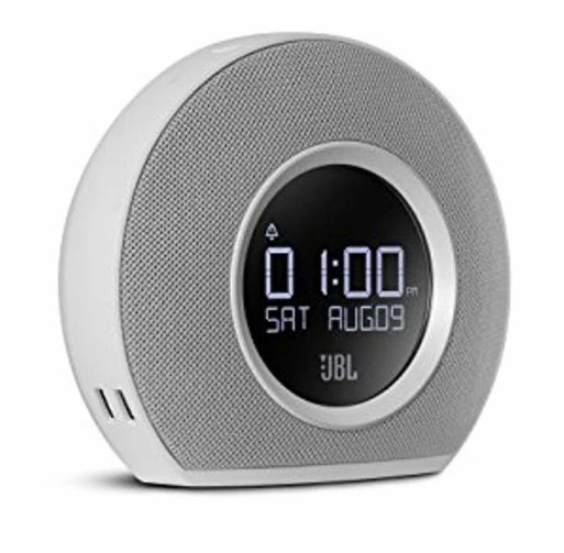 JBL Horizon Bluetooth Clock Radio with USB Charging and Ambient Light (White)