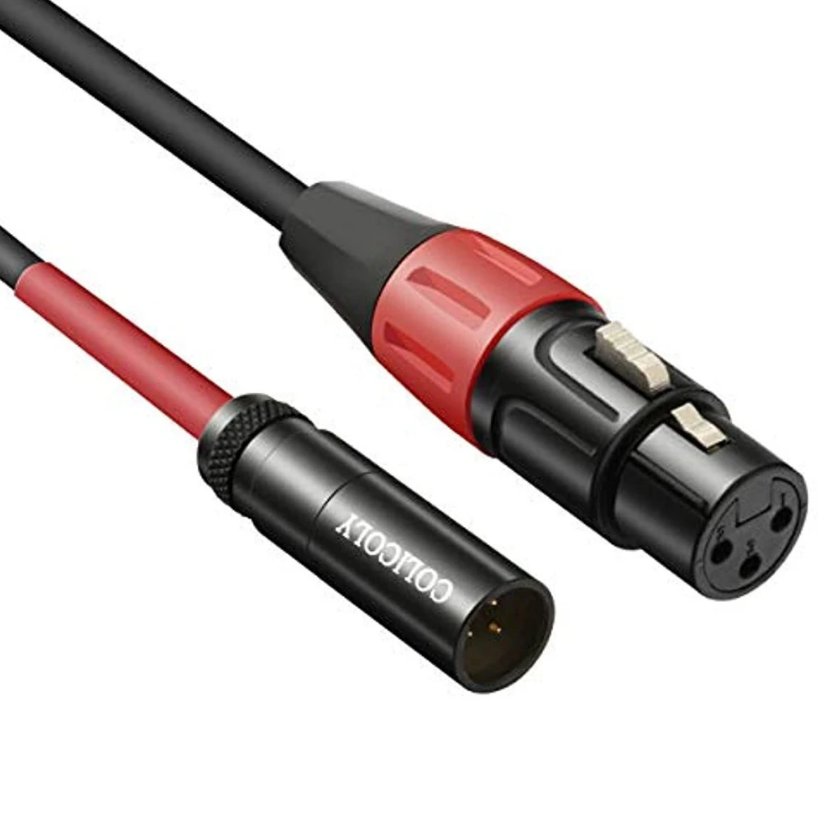 COLICOLY XLR Female to Mini XLR Male Microphone Audio Cable