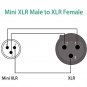 COLICOLY XLR Female to Mini XLR Male Microphone Audio Cable