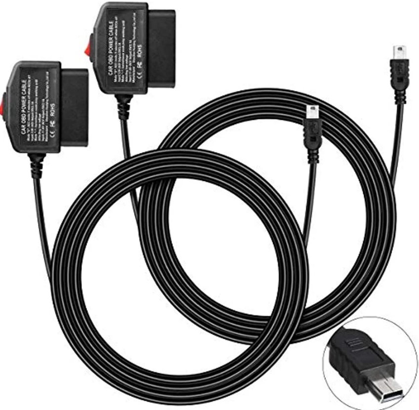 &atilde;��2 Pack&atilde;�� OBD Power Cable, Mini USB Port OBD2 Power Cable for Dash Camera