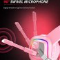 ZIUMIER Z66 Pink Gaming Headset for PS4, Xbox One, PC, Wired Over-Ear