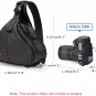 Water Resistant Sling Camera Bag Black Crossbody Camera Backpack