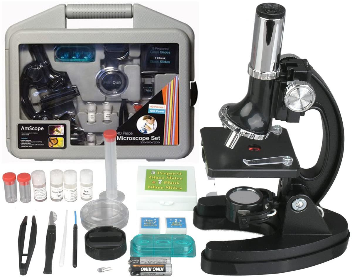 Microscope  120X-1200X 52-pcs Kids Beginner Microscope STEM Kit