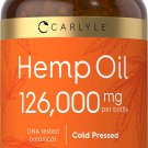 Hemp Oil Capsules | 126,000 mg | 180 Softgels | Non-GMO, Gluten Free | by Carlyle
