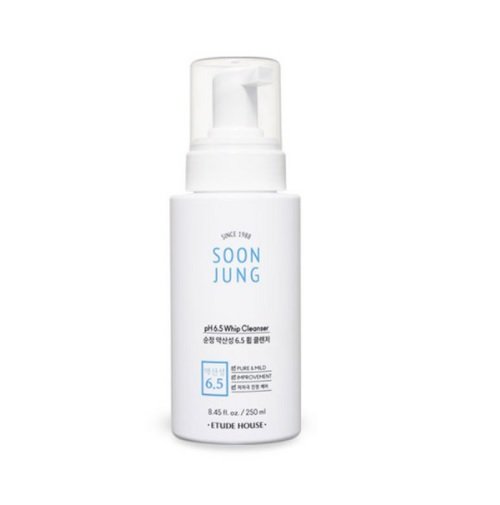 [Etude House] Soon Jung pH 6.5 Whip Cleanser - 250ml Korea Cosmetic