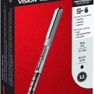 Uni-ball Vision Rollerball Pens, Fine Point (0.7mm), Black, 12 Count