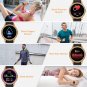 Smart Watch for Android Phones ios, Fitness Tracker Digital Watch with Heart Rate Blood Black