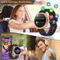 Smart Watch for Android Phones ios, Fitness Tracker Digital Watch with Heart Rate Blood Black
