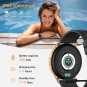 Smart Watch for Android Phones ios, Fitness Tracker Digital Watch with Heart Rate Blood Black